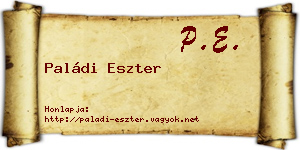 Paládi Eszter névjegykártya